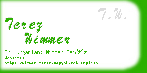 terez wimmer business card